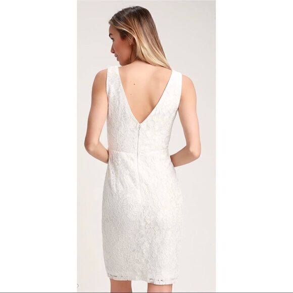 Lulu’s Normani White Lace Sleeveless Dress Size XS - Picture 3 of 10